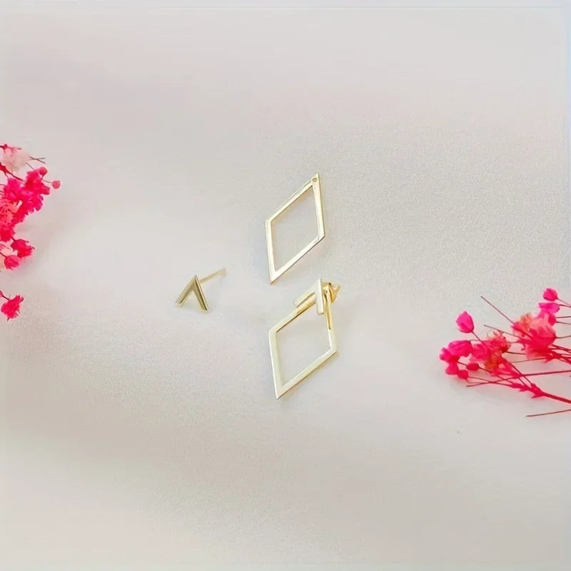 2-in-1 Geometric Stud Earrings