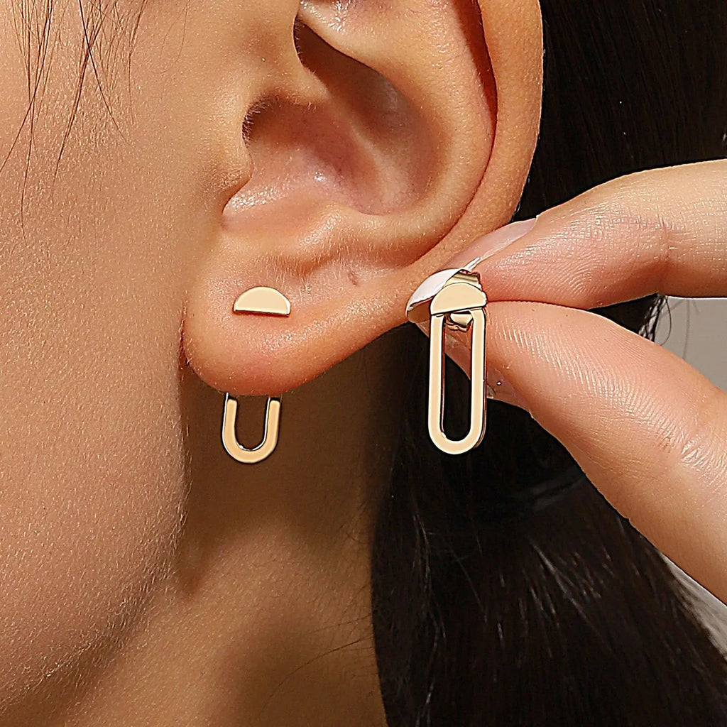 2-in-1 Geometric Stud Earrings