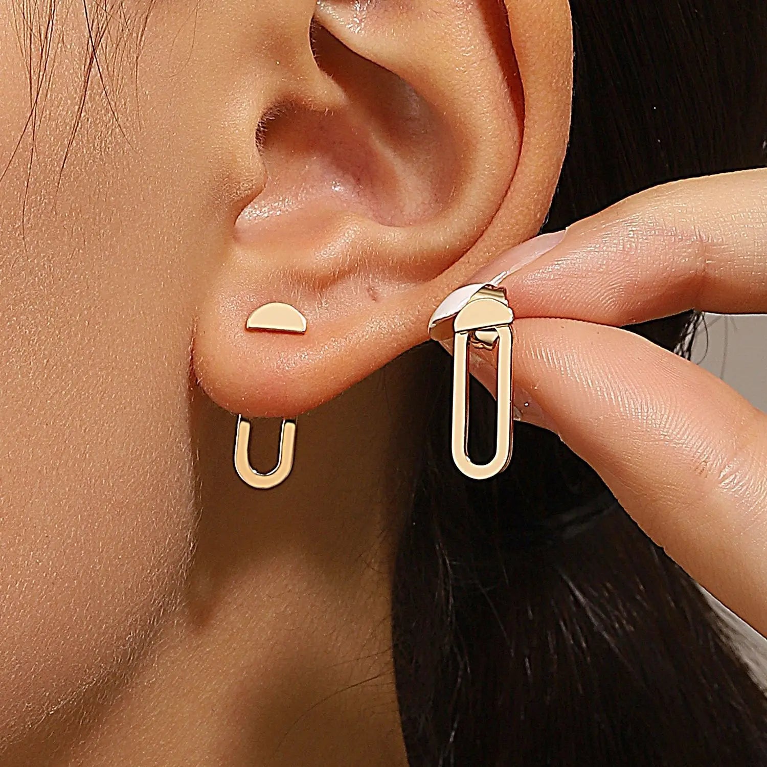 2-in-1 Geometric Stud Earrings